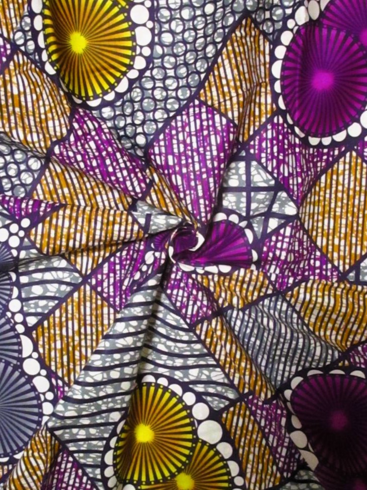 画像: アフリカンプリント生地 パーニュ