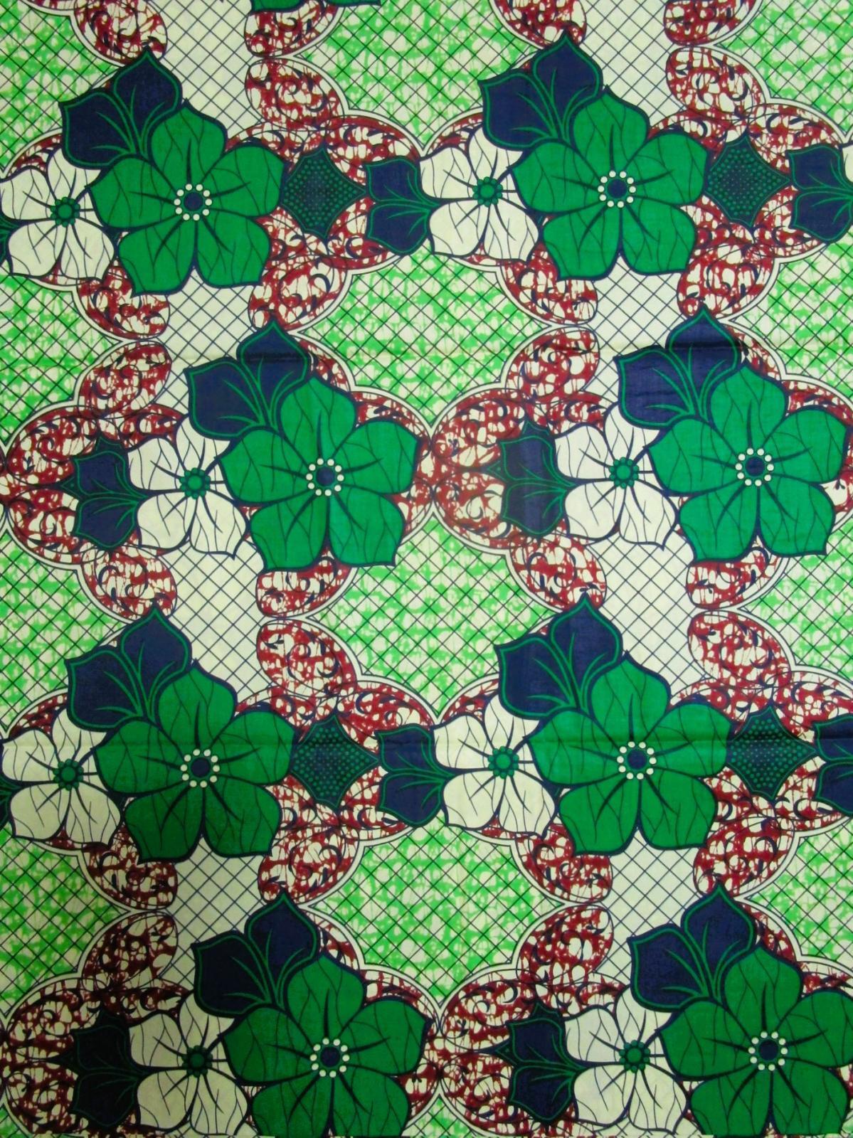 画像1: アフリカンプリント生地 パーニュ