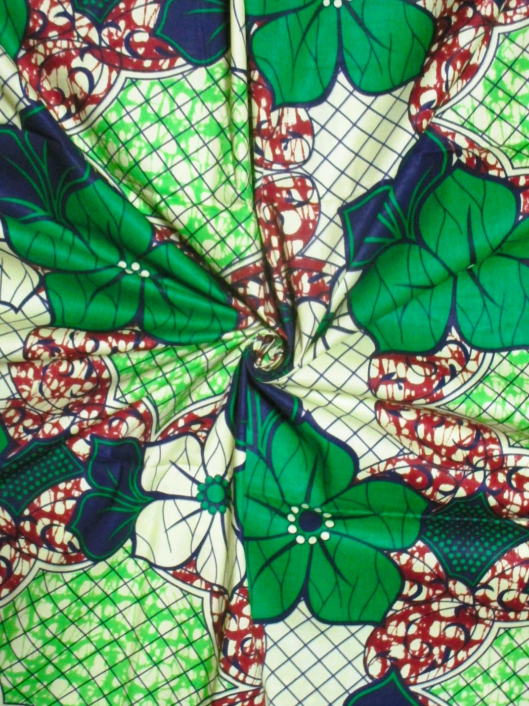 画像: アフリカンプリント生地 パーニュ