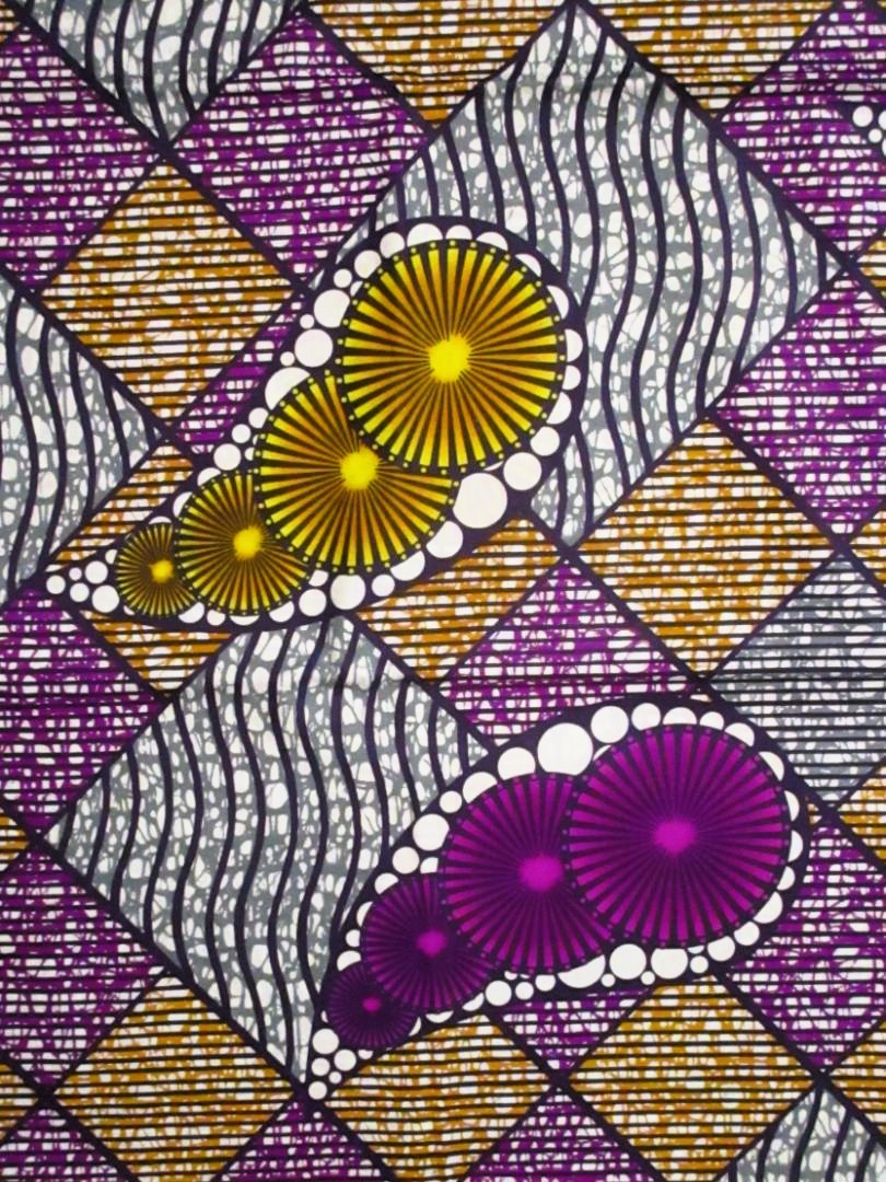 画像: アフリカンプリント生地 パーニュ