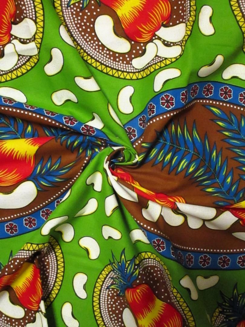 画像: アフリカンプリント生地 パーニュ