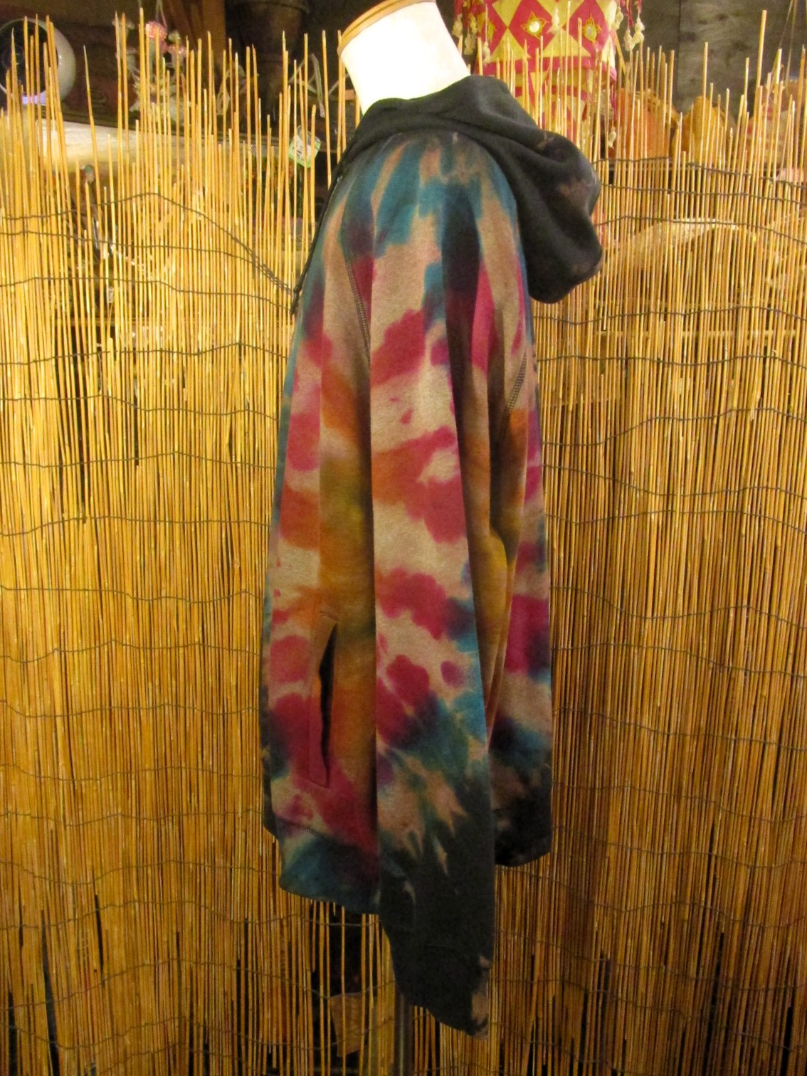 画像2: ビッグサイズ＊タイダイ染め＊裏起毛＊スウェット生地＊ジップアップ＊パーカー