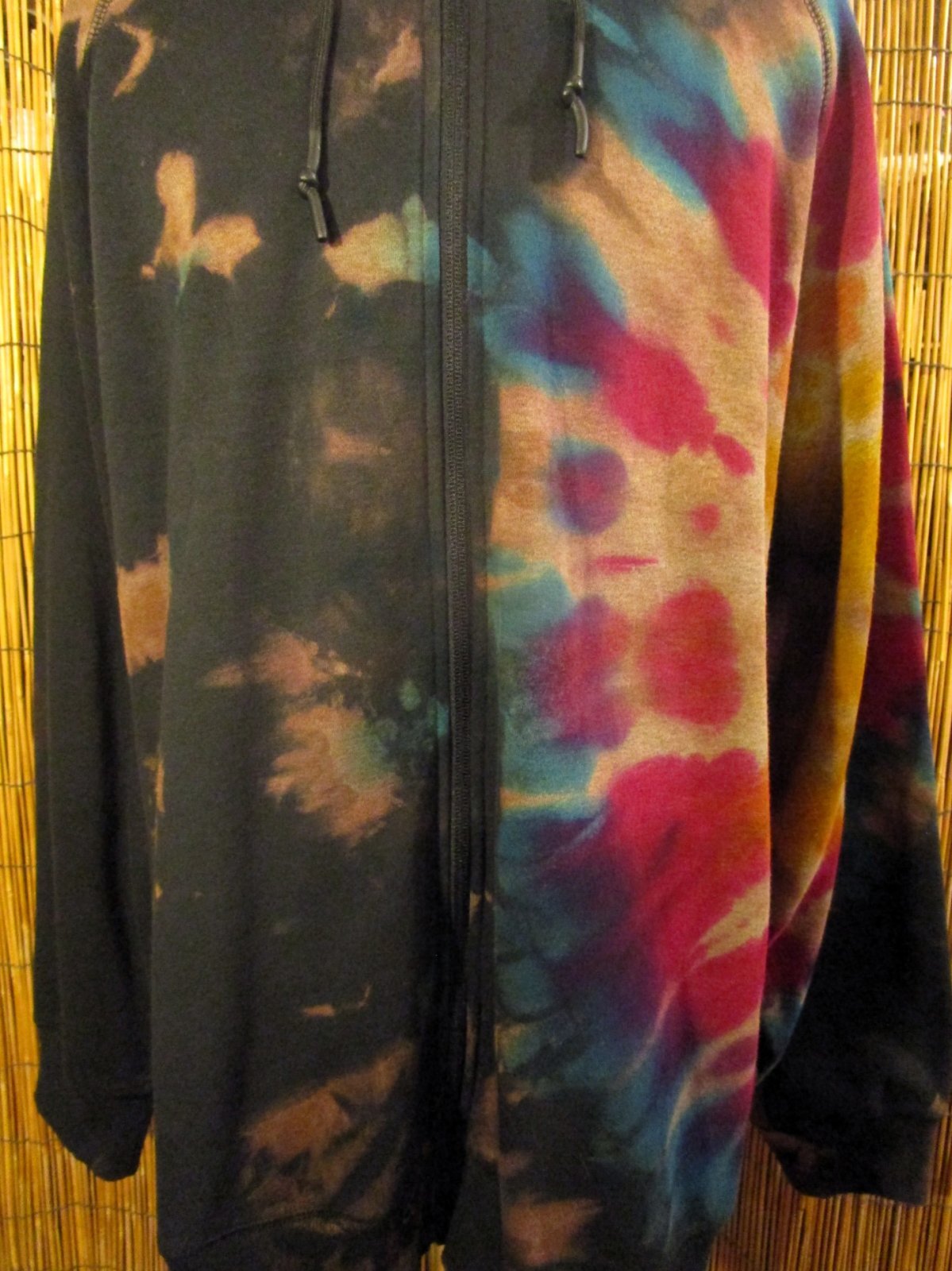 画像: ビッグサイズ＊タイダイ染め＊裏起毛＊スウェット生地＊ジップアップ＊パーカー