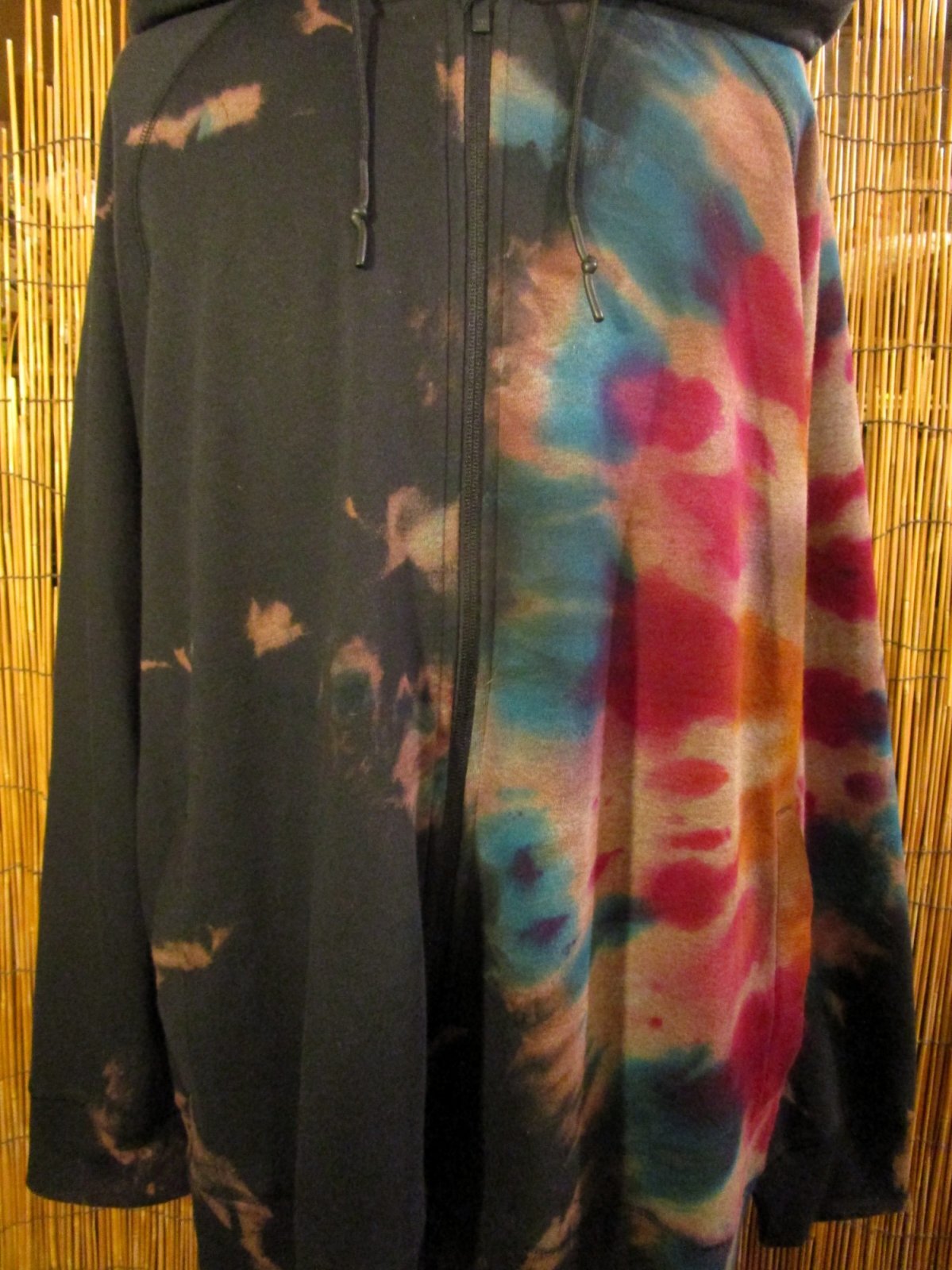 画像: ビッグサイズ＊タイダイ染め＊裏起毛＊スウェット生地＊ジップアップ＊パーカー