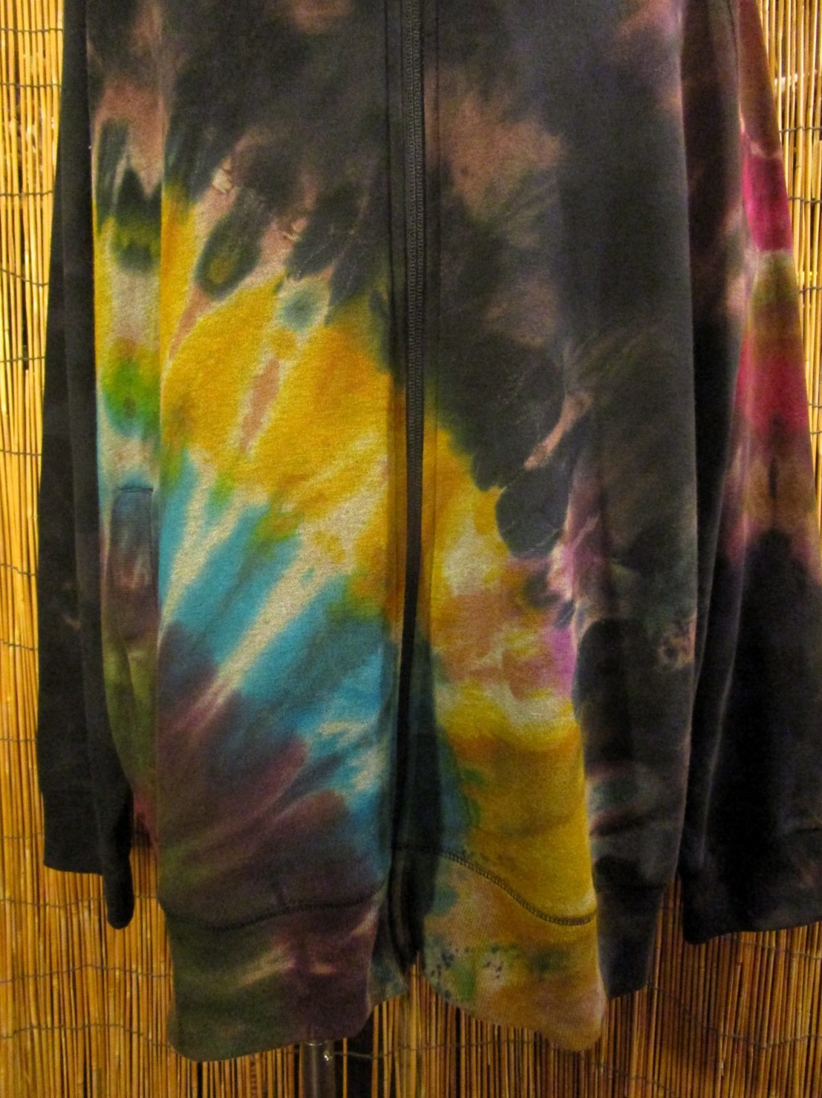 画像: ビッグサイズ＊タイダイ染め＊裏起毛＊スウェット生地＊ジップアップ＊パーカー