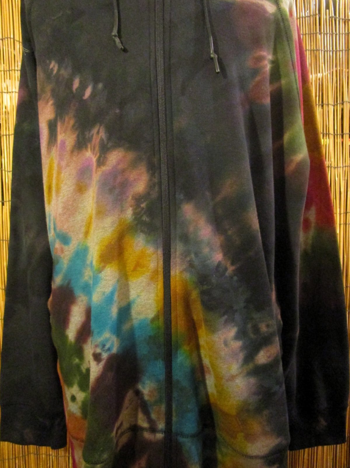 画像: ビッグサイズ＊タイダイ染め＊裏起毛＊スウェット生地＊ジップアップ＊パーカー