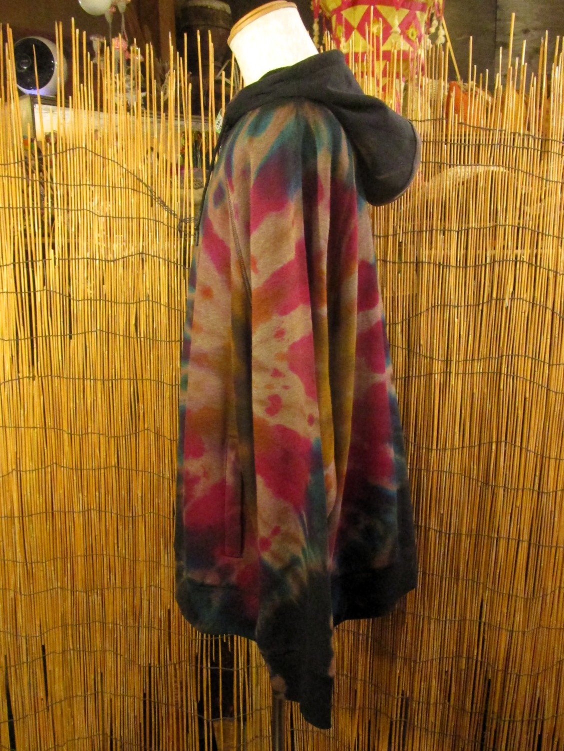 画像2: ビッグサイズ＊タイダイ染め＊裏起毛＊スウェット生地＊ジップアップ＊パーカー