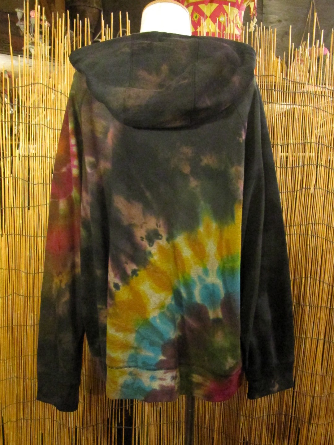 画像3: ビッグサイズ＊タイダイ染め＊裏起毛＊スウェット生地＊ジップアップ＊パーカー