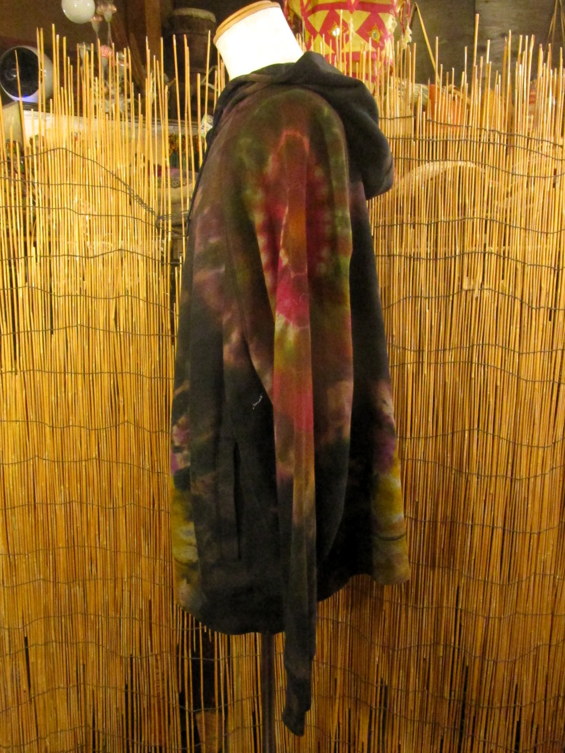 画像2: ビッグサイズ＊タイダイ染め＊裏起毛＊スウェット生地＊ジップアップ＊パーカー