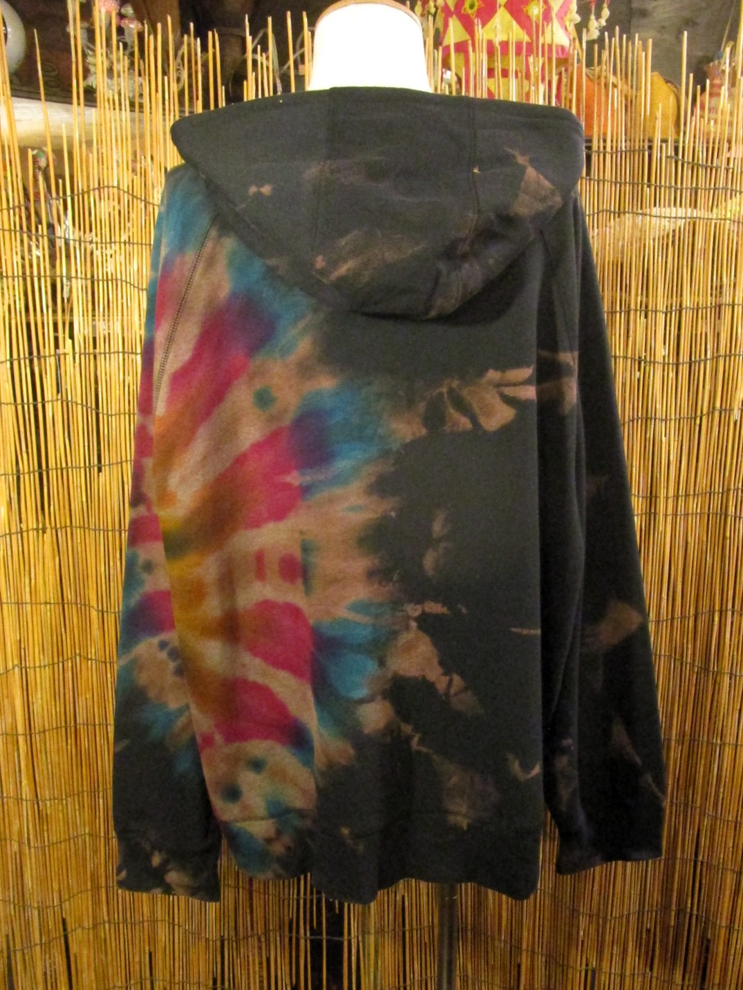 画像3: ビッグサイズ＊タイダイ染め＊裏起毛＊スウェット生地＊ジップアップ＊パーカー