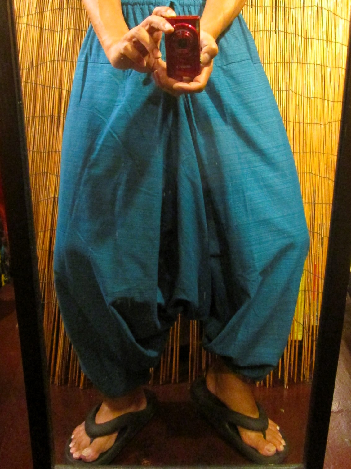 画像: 二色の糸＊コッン素材＊シンプル＊ふんわり＊サルエルパンツ