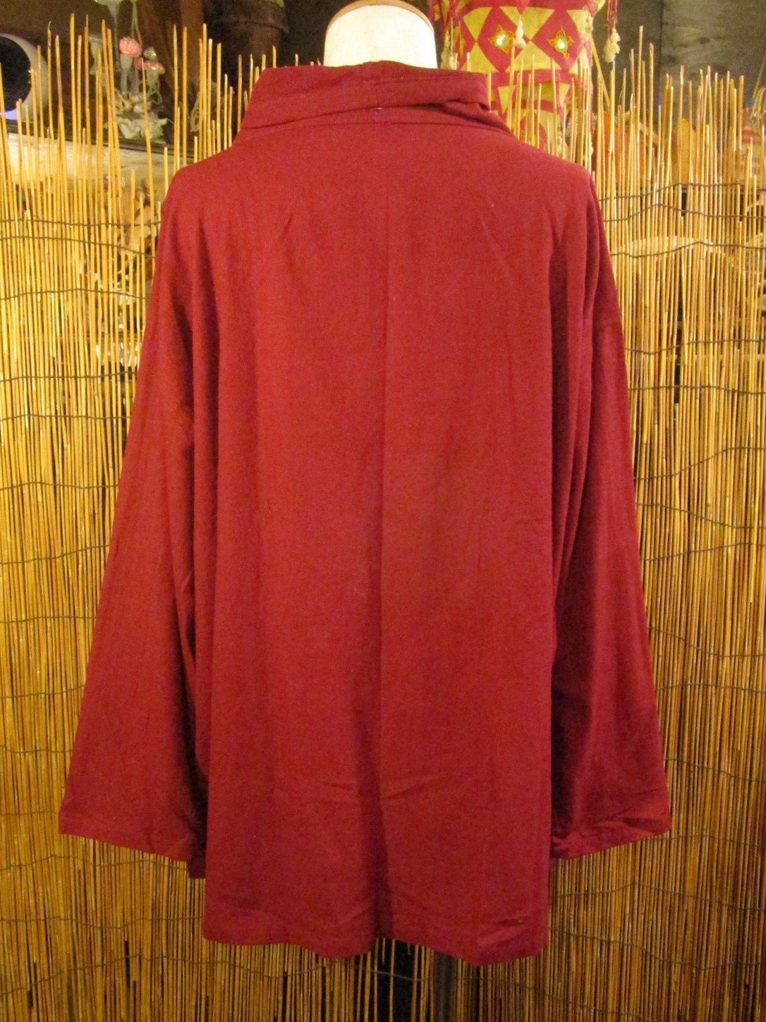 画像3: 赤色＊コットン素材＊ゆったりサイズ＊２ＷＡＹ＊スナフキン＊旅人風コート