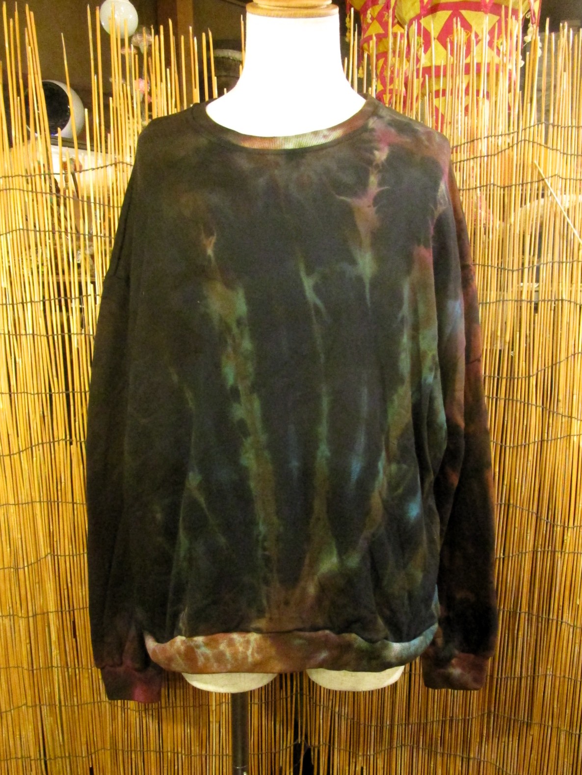 画像1: タイダイ染め＊コットン素材＊スウェット生地＊トレーナー