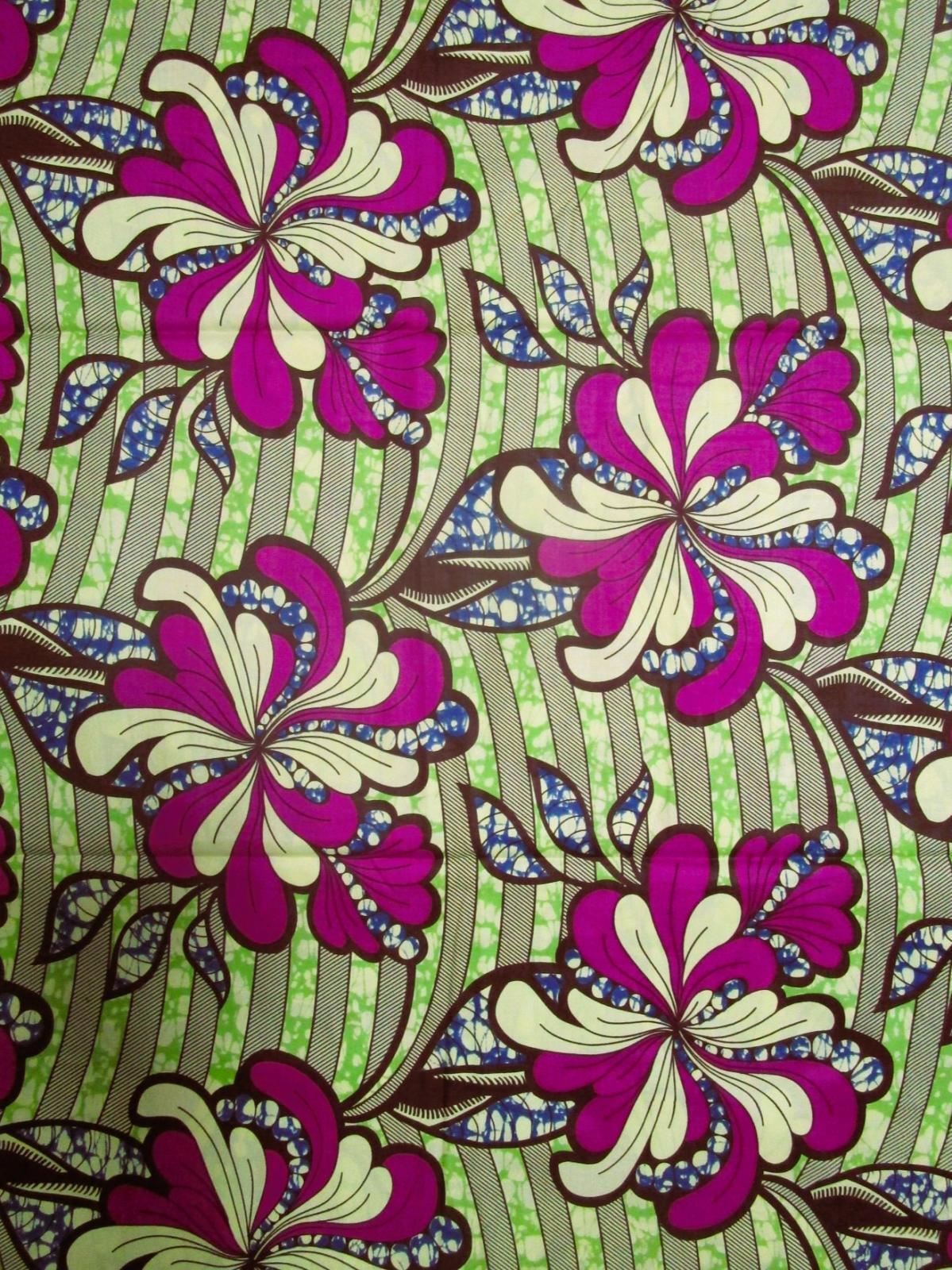 画像: アフリカンプリント生地 パーニュ