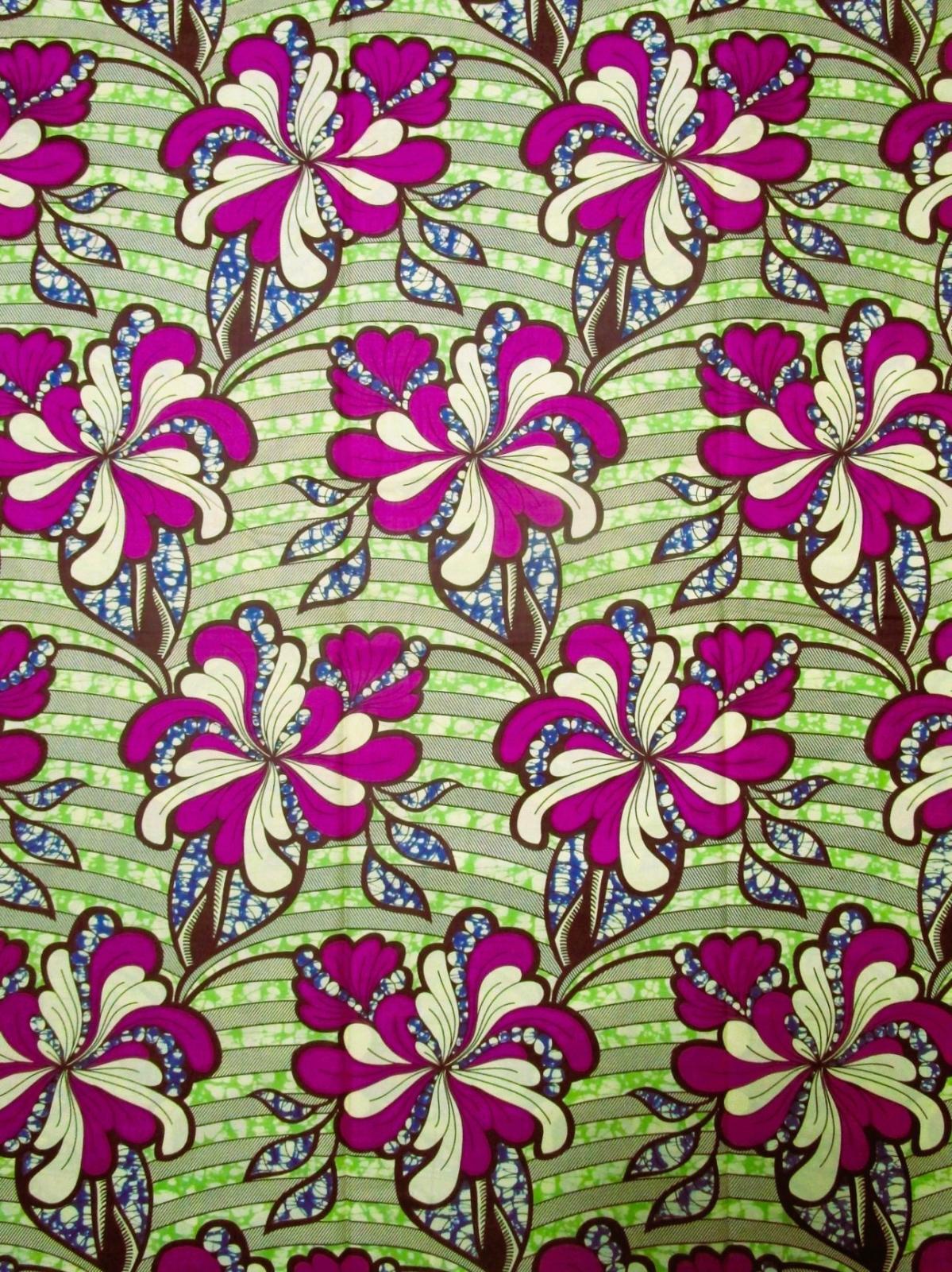 画像1: アフリカンプリント生地 パーニュ