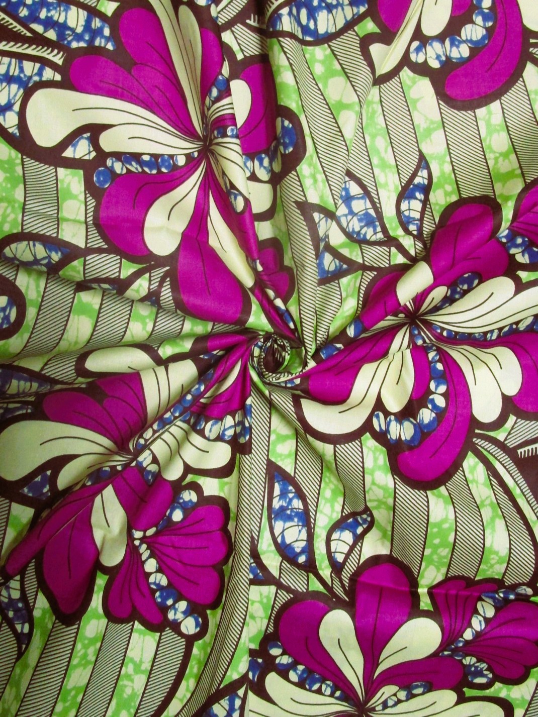 画像: アフリカンプリント生地 パーニュ