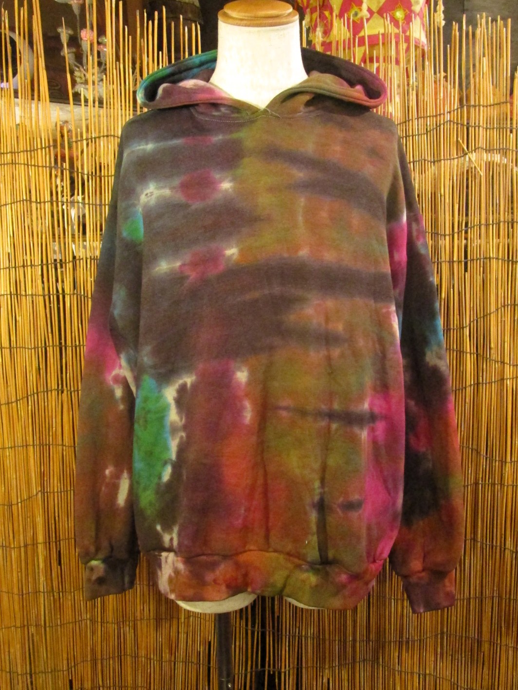 画像1: タイダイ染め＊裏起毛＊スウェット生地＊パーカー