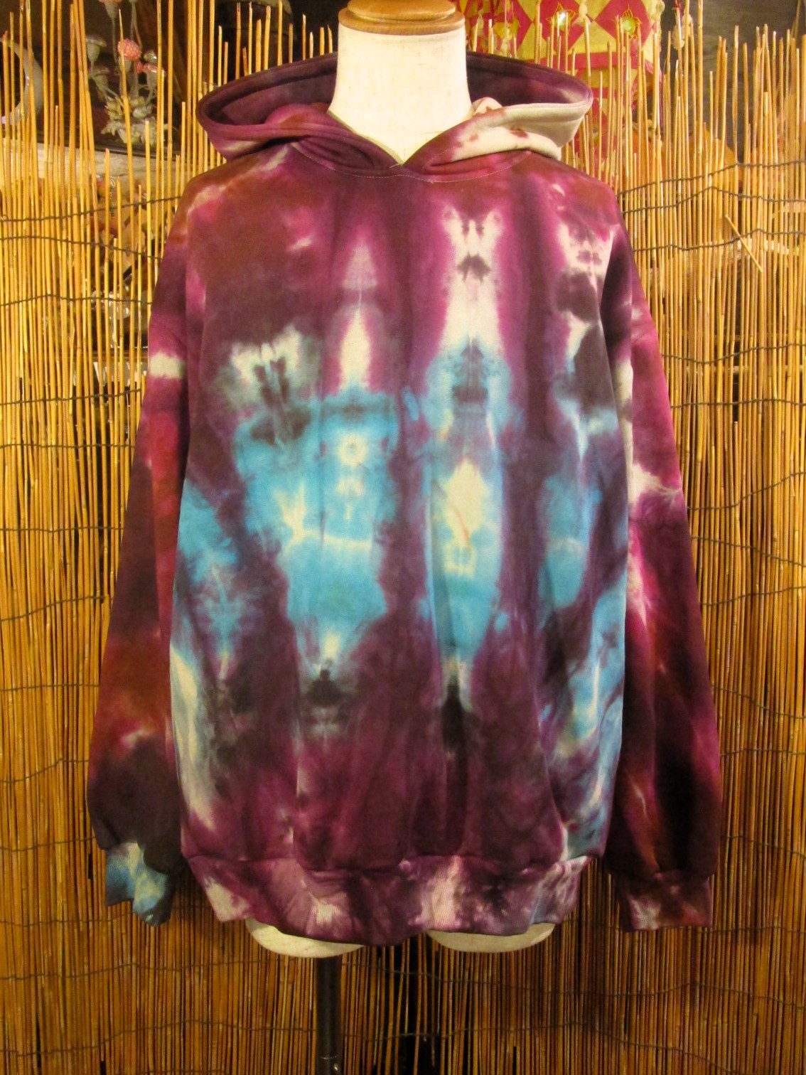画像1: タイダイ染め＊裏起毛＊スウェット生地＊パーカー
