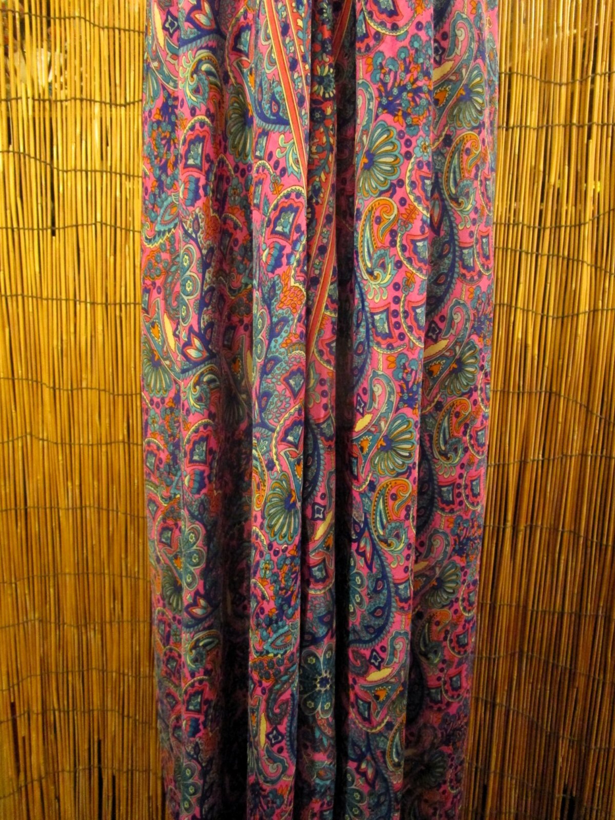 画像: サリー生地＊ポリエステル素材＊ホルターネック＊ロング丈＊ワンピース