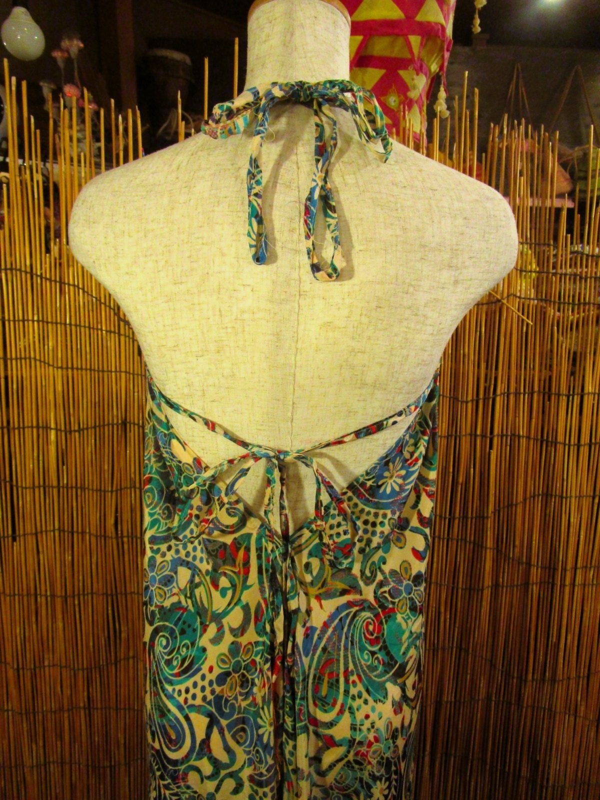 画像5: サリー生地＊ポリエステル素材＊ホルターネック＊ロング丈＊ワンピース