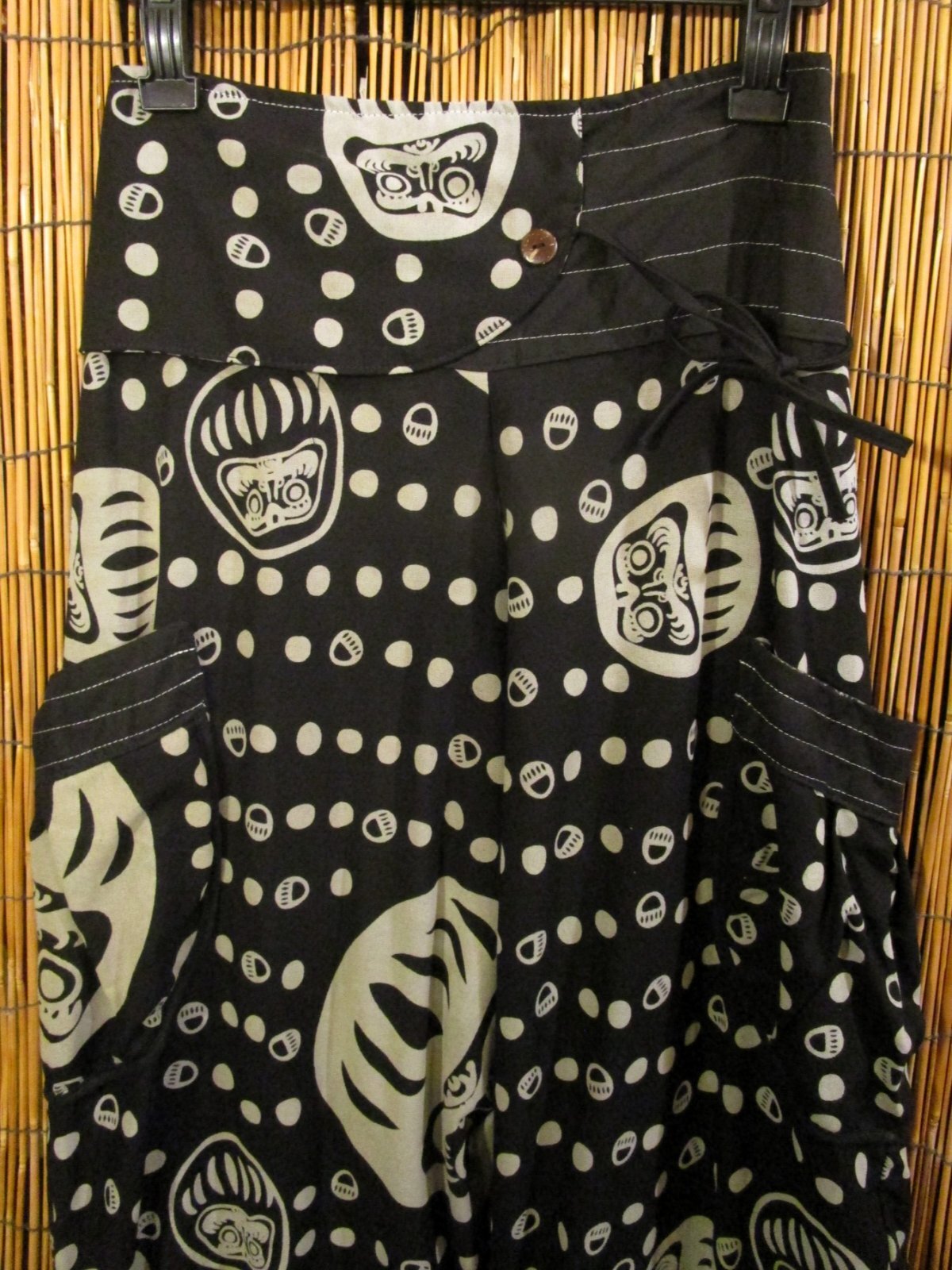 画像2: 和風プリント＊コットン素材＊カーゴタイプ＊アラジンパンツ 