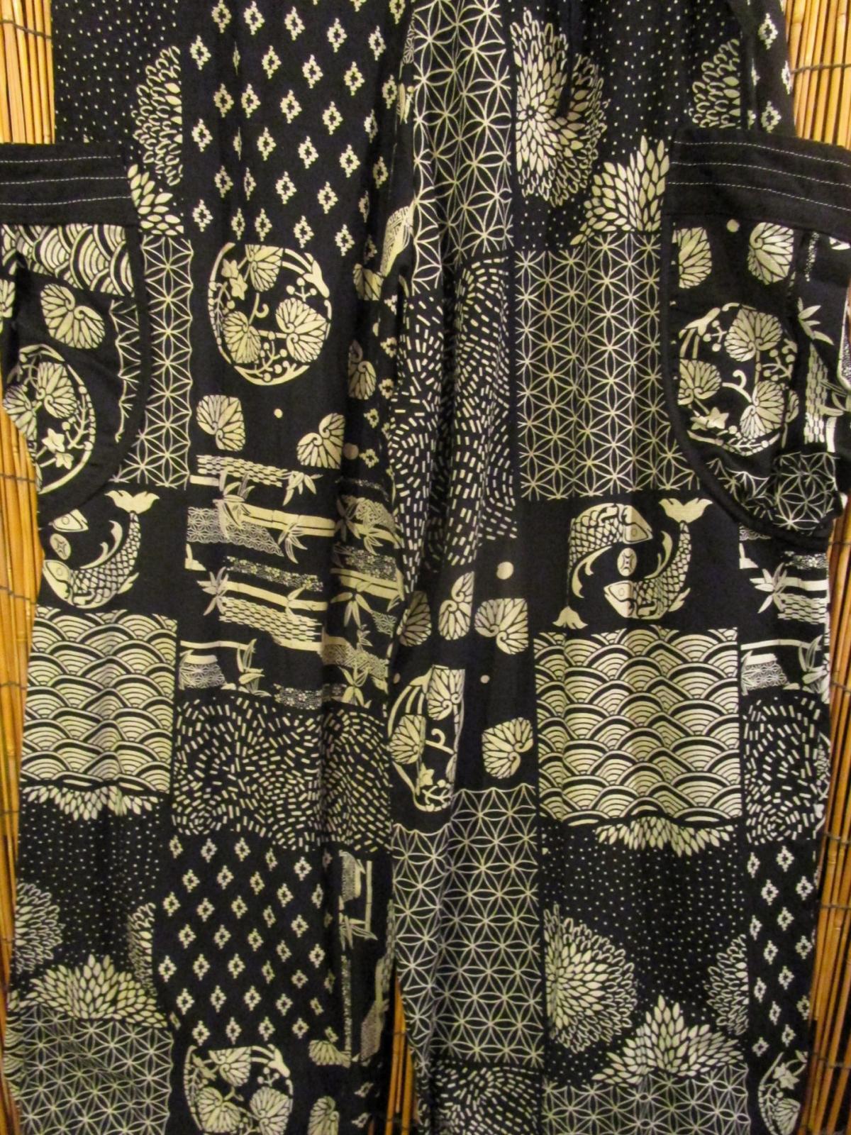 画像3: 和風プリント＊コットン素材＊カーゴタイプ＊アラジンパンツ 