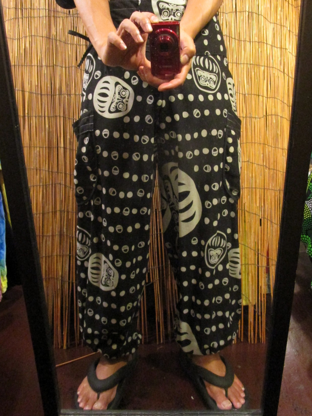 画像: 和風プリント＊コットン素材＊カーゴタイプ＊アラジンパンツ 