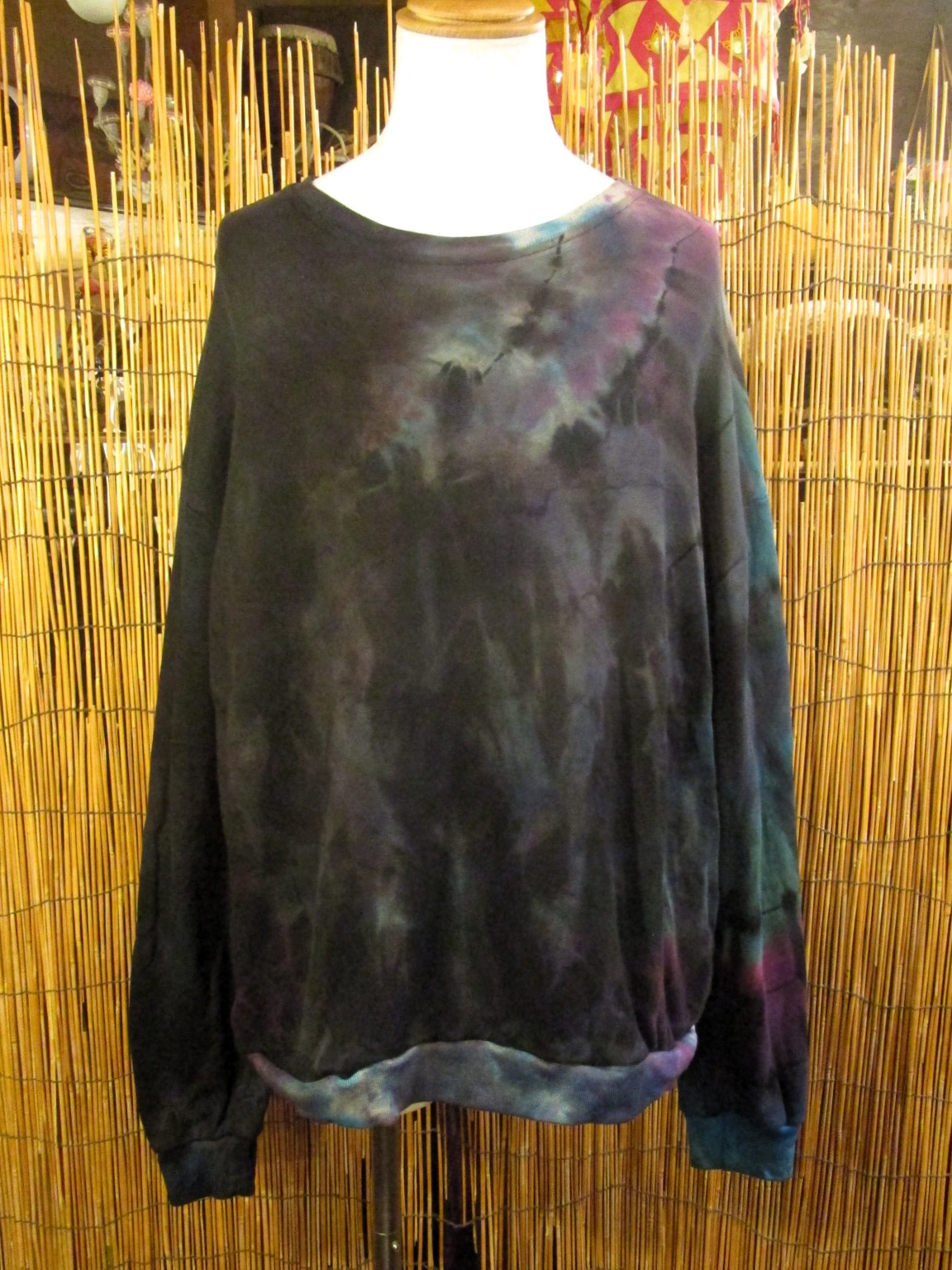 画像1: タイダイ染め＊コットン素材＊スウェット生地＊トレーナー