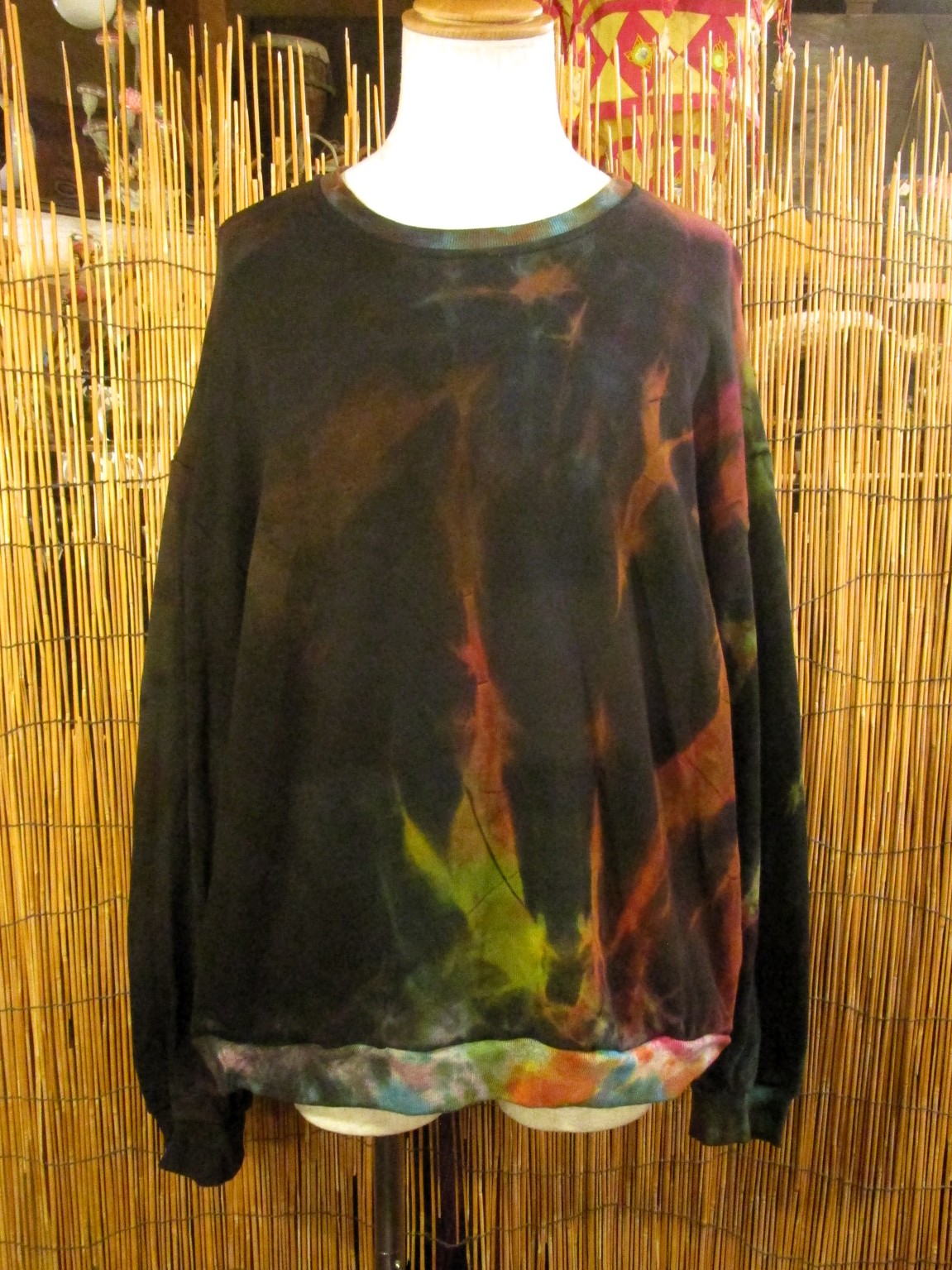画像1: タイダイ染め＊コットン素材＊スウェット生地＊トレーナー