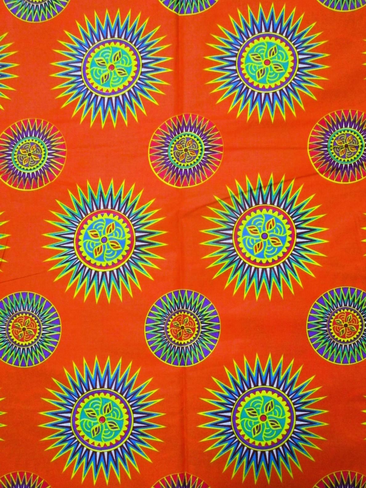 画像: アフリカンプリント生地 パーニュ