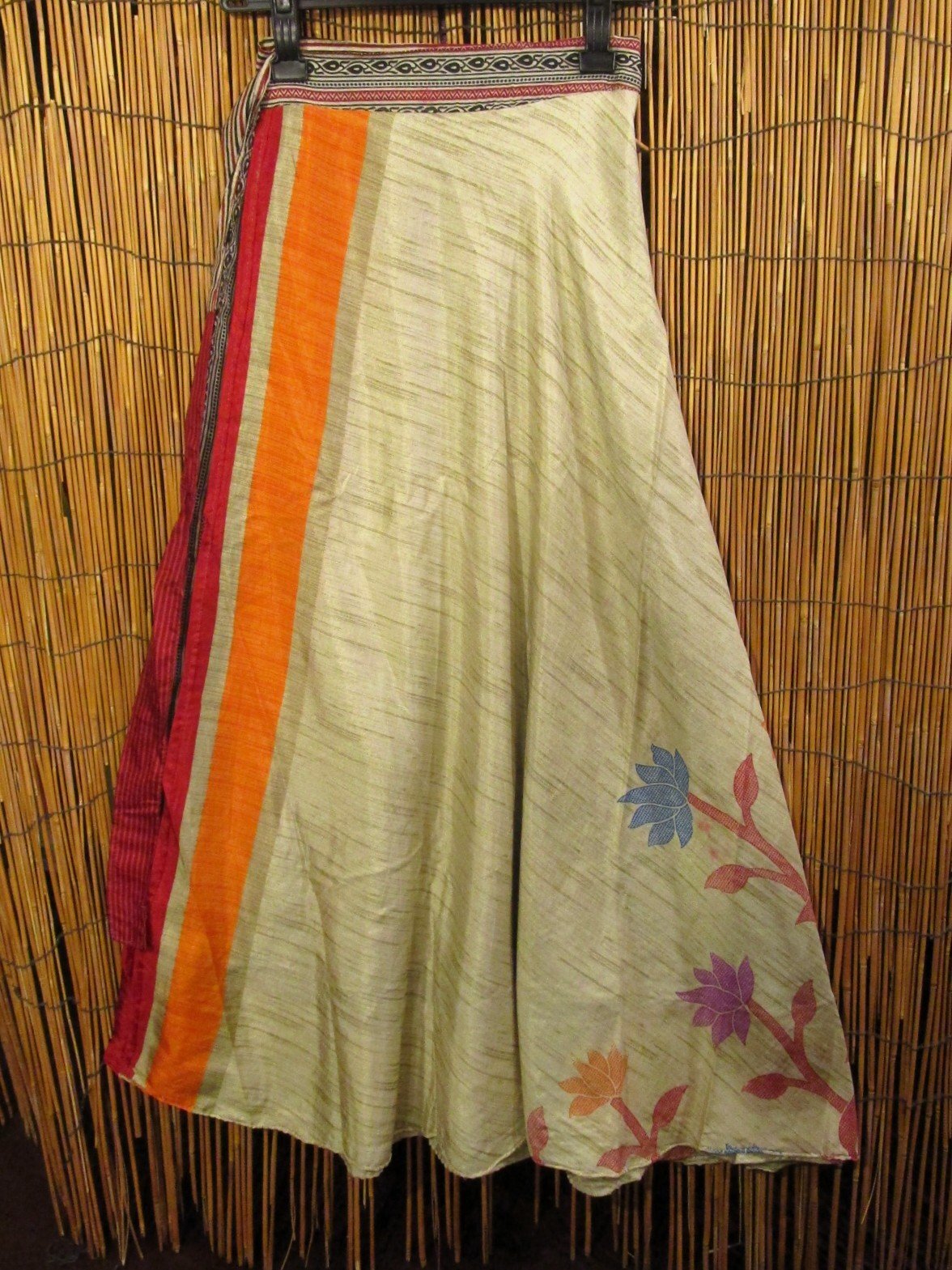 画像: サリー生地＊ポリエステル素材＊フリーサイズ＊２ＷＡＹ＊二枚重ね＊マキシ丈＊ラップスカート