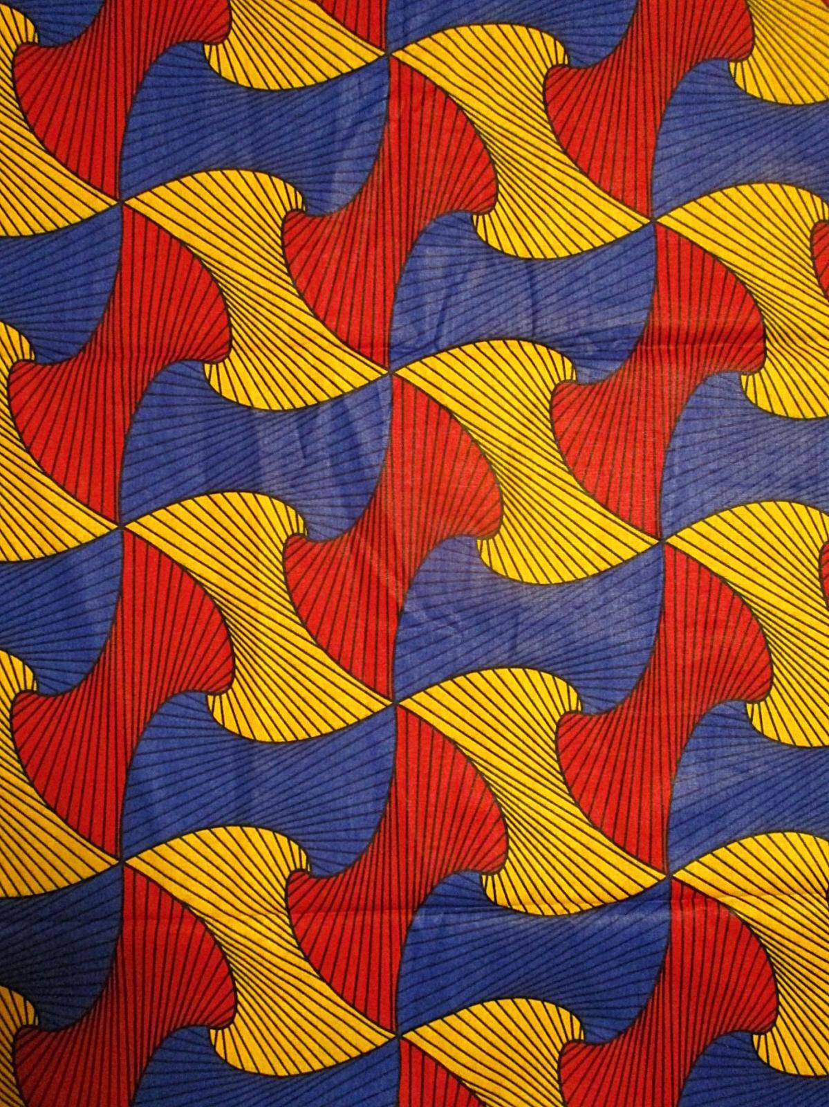 画像: アフリカンプリント生地 パーニュ