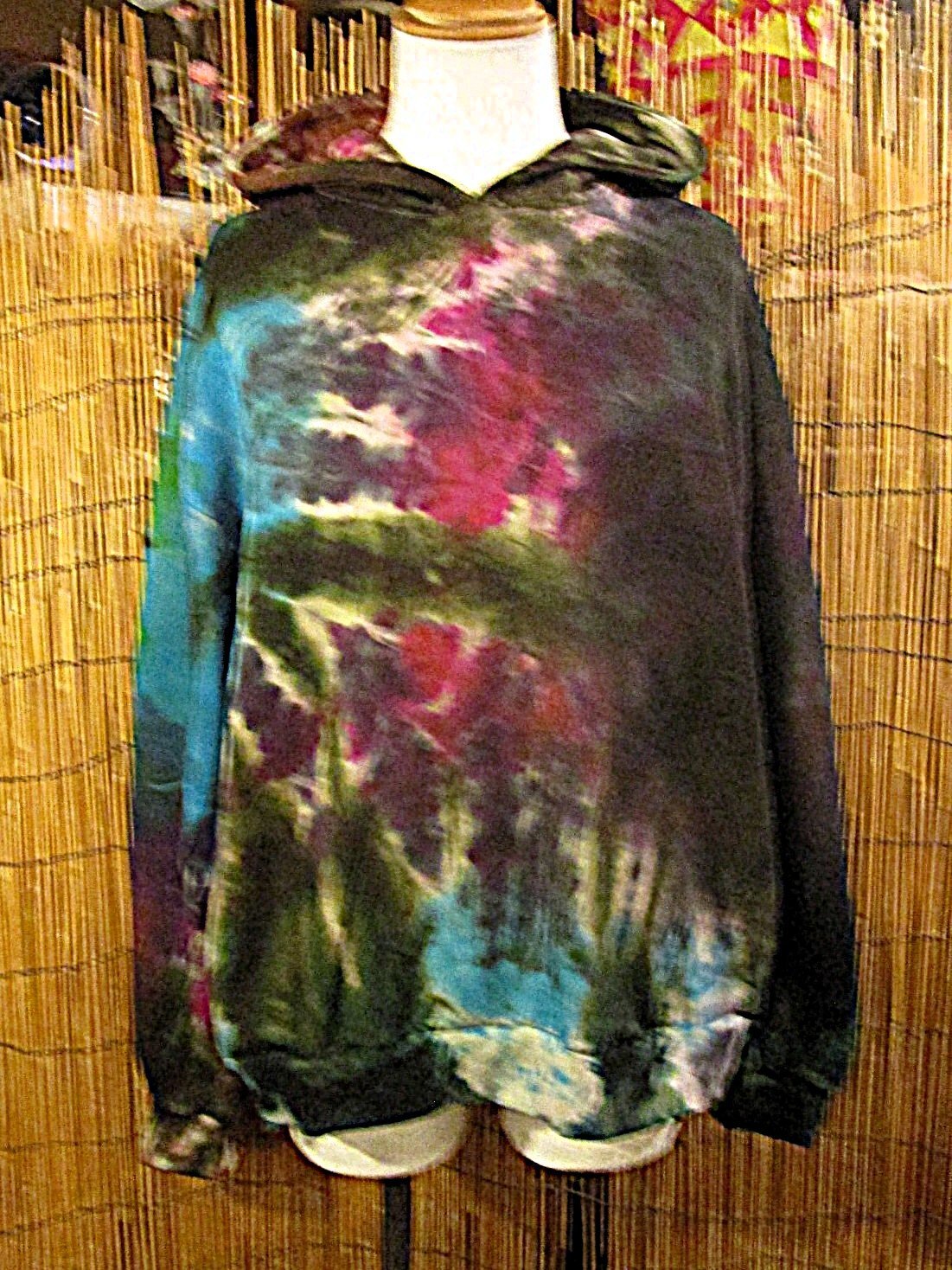 画像1: タイダイ染め＊裏起毛＊スウェット生地＊パーカー