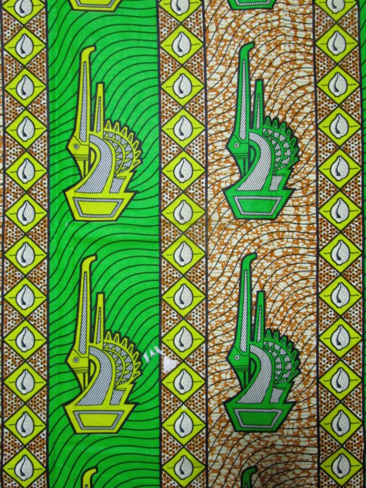 画像: アフリカンプリント生地 パーニュ