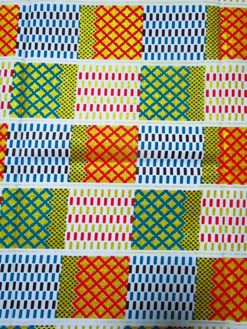 画像: アフリカンプリント生地 パーニュ