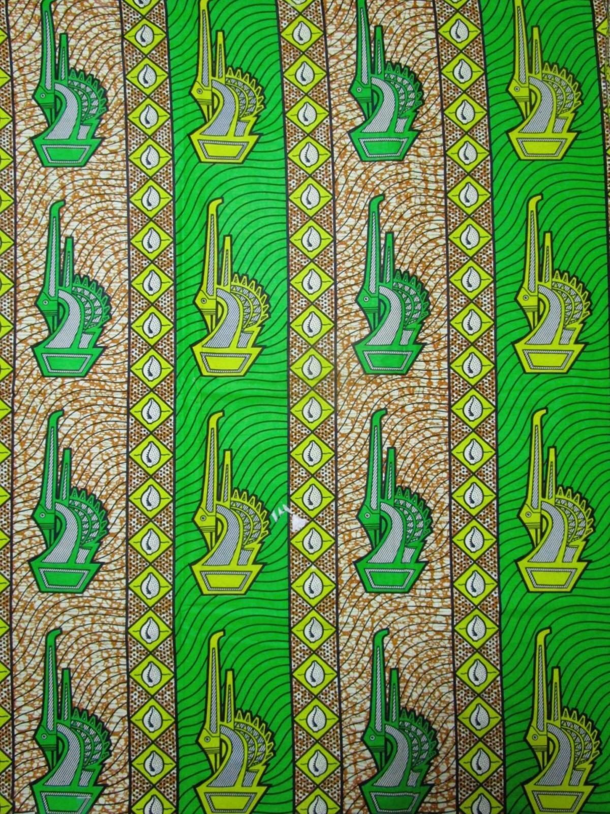 画像1: アフリカンプリント生地 パーニュ