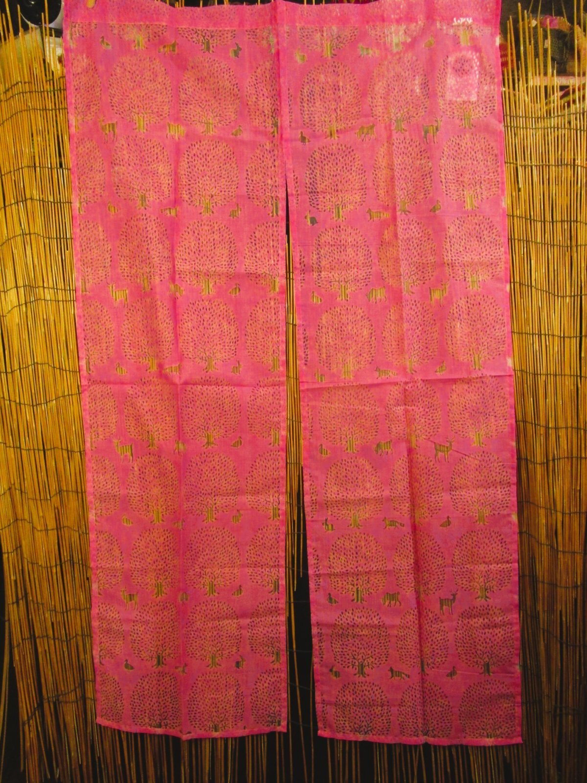 画像1: コットン＆ポリエステル素材＊スケルトン＊暖簾＊のれん