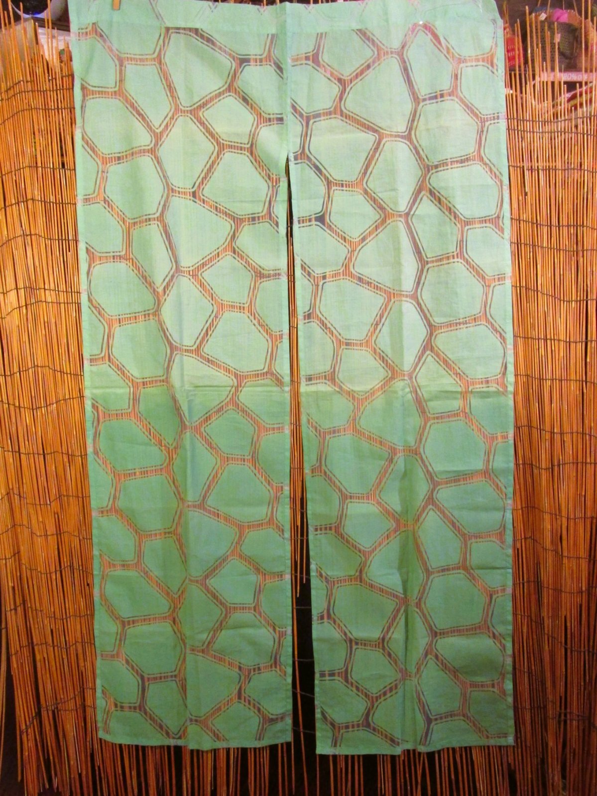 画像1: コットン＆ポリエステル素材＊スケルトン＊暖簾＊のれん