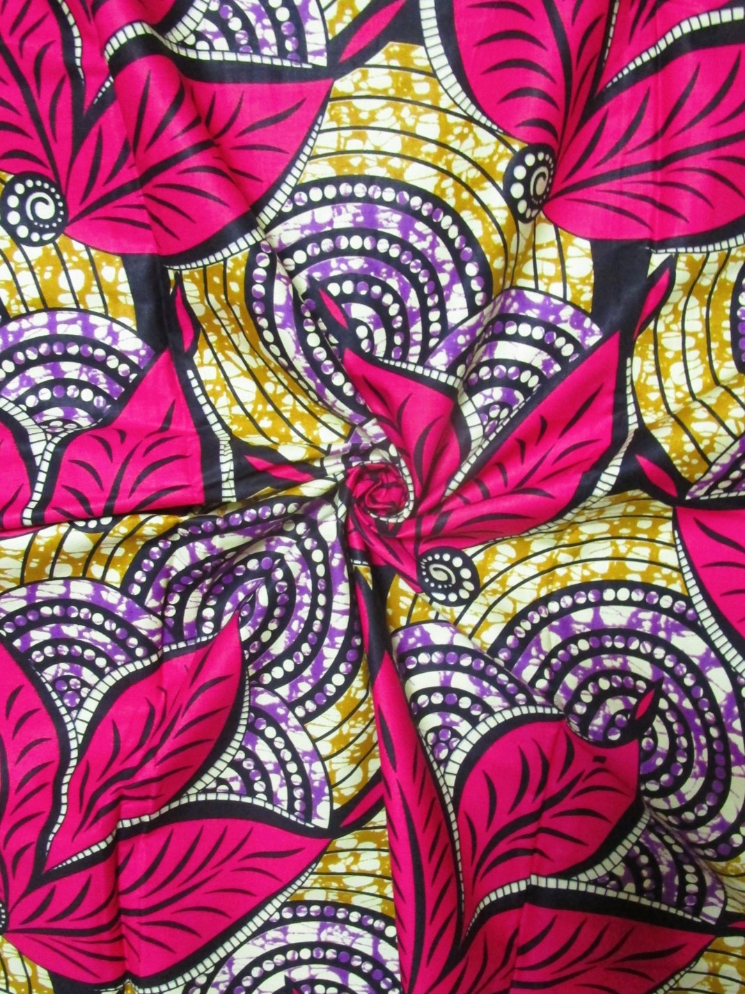 画像: アフリカンプリント生地 パーニュ