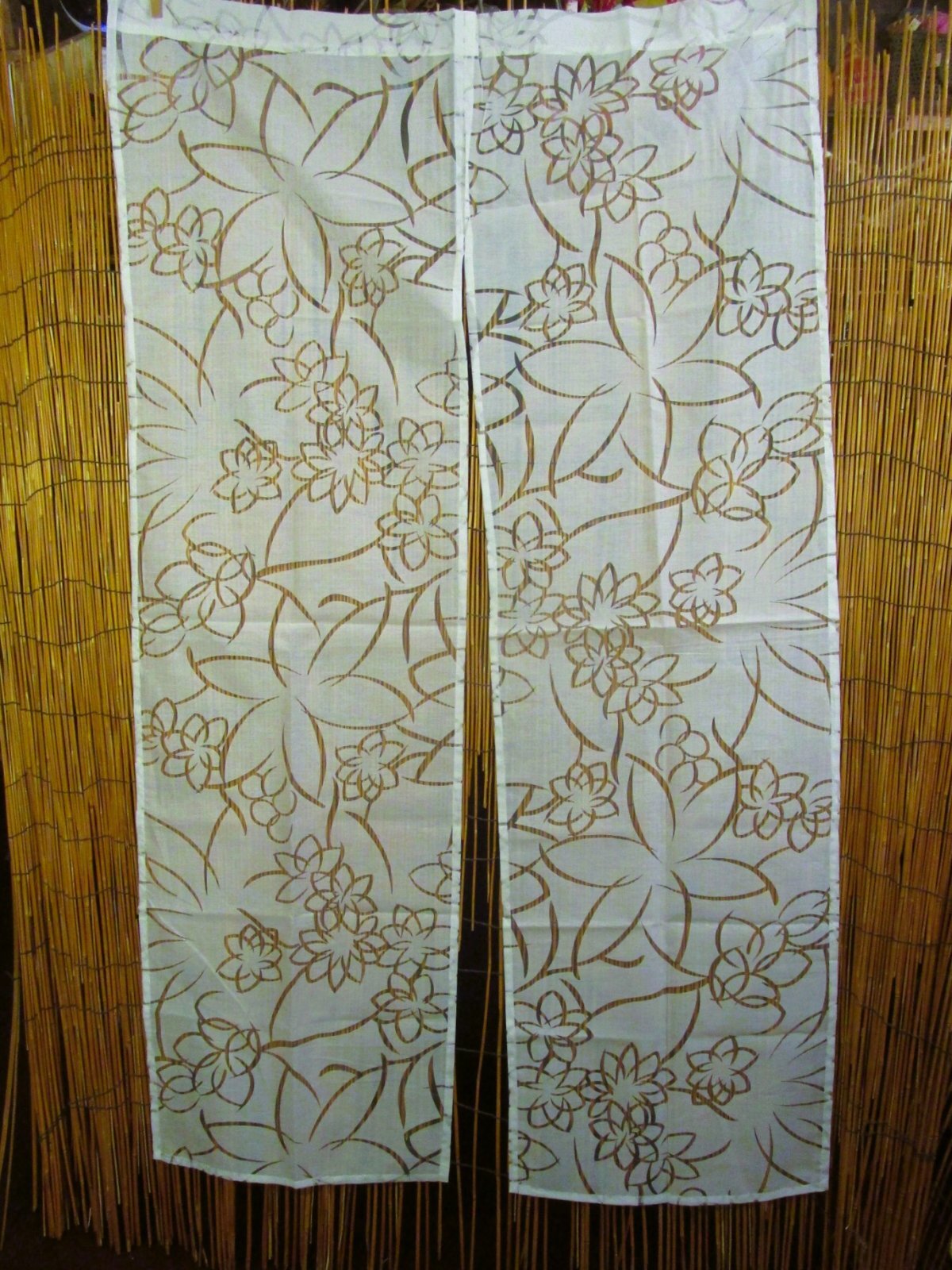 画像1: コットン＆ポリエステル素材＊スケルトン＊暖簾＊のれん