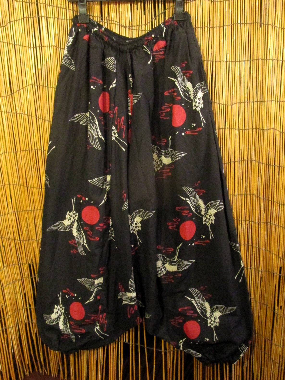 画像1: 和風プリント＊コットン素材＊ふんわり＊サルエルパンツ