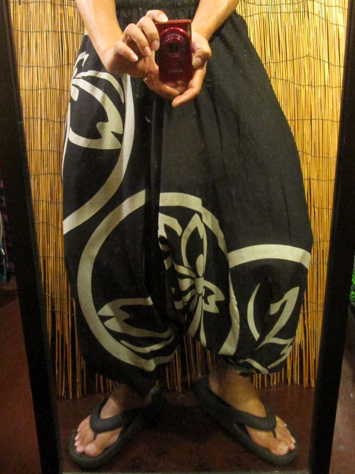 画像: 和風プリント＊コットン素材＊ふんわり＊サルエルパンツ