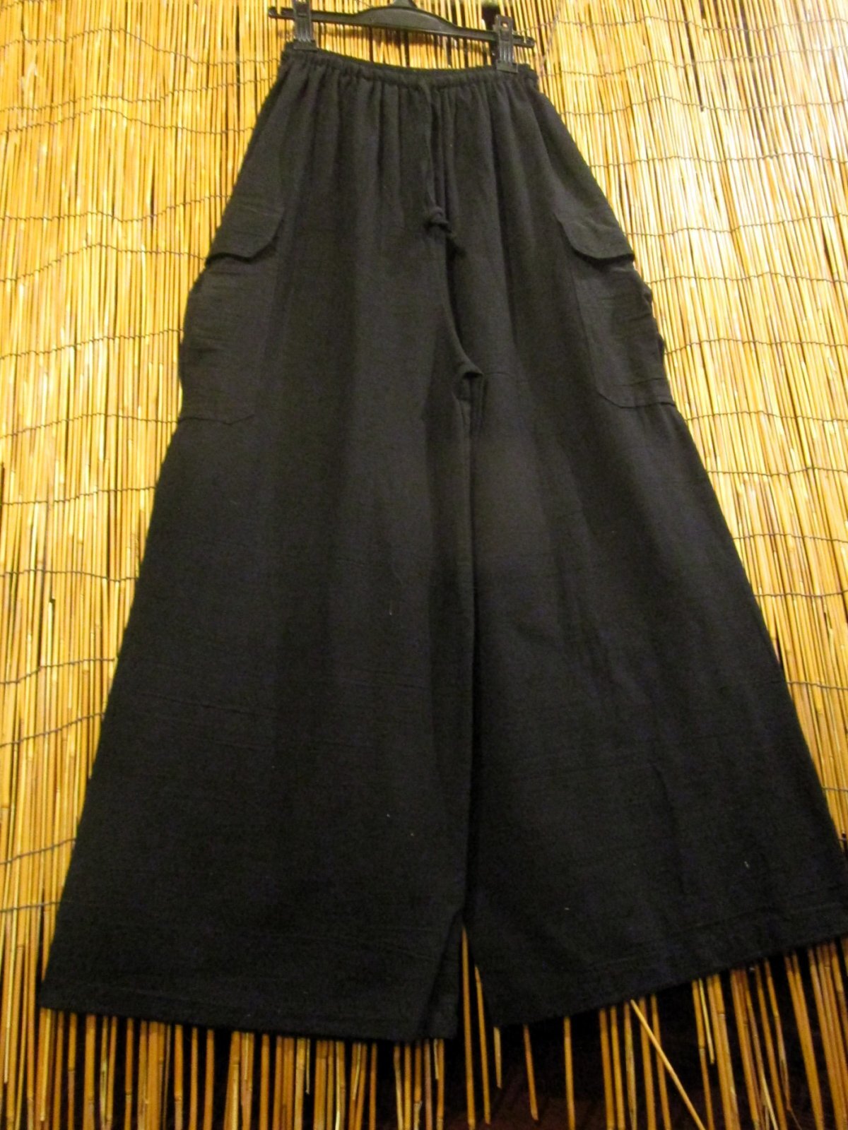 画像3: 無地＊コットン素材＊ゆったりサイズ＊カーゴタイプ＊ロング丈パンツ