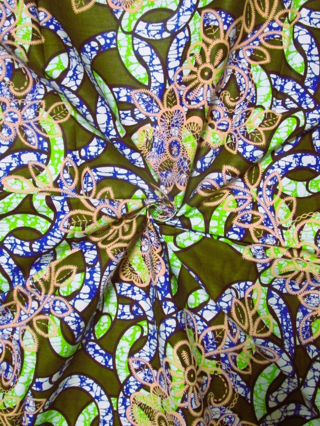 画像: アフリカンプリント生地 パーニュ