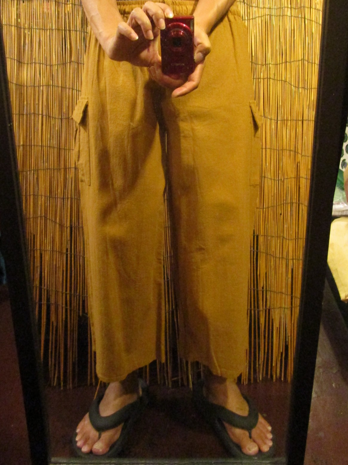 画像: 無地＊コットン素材＊カーゴタイプ＊半端丈パンツ