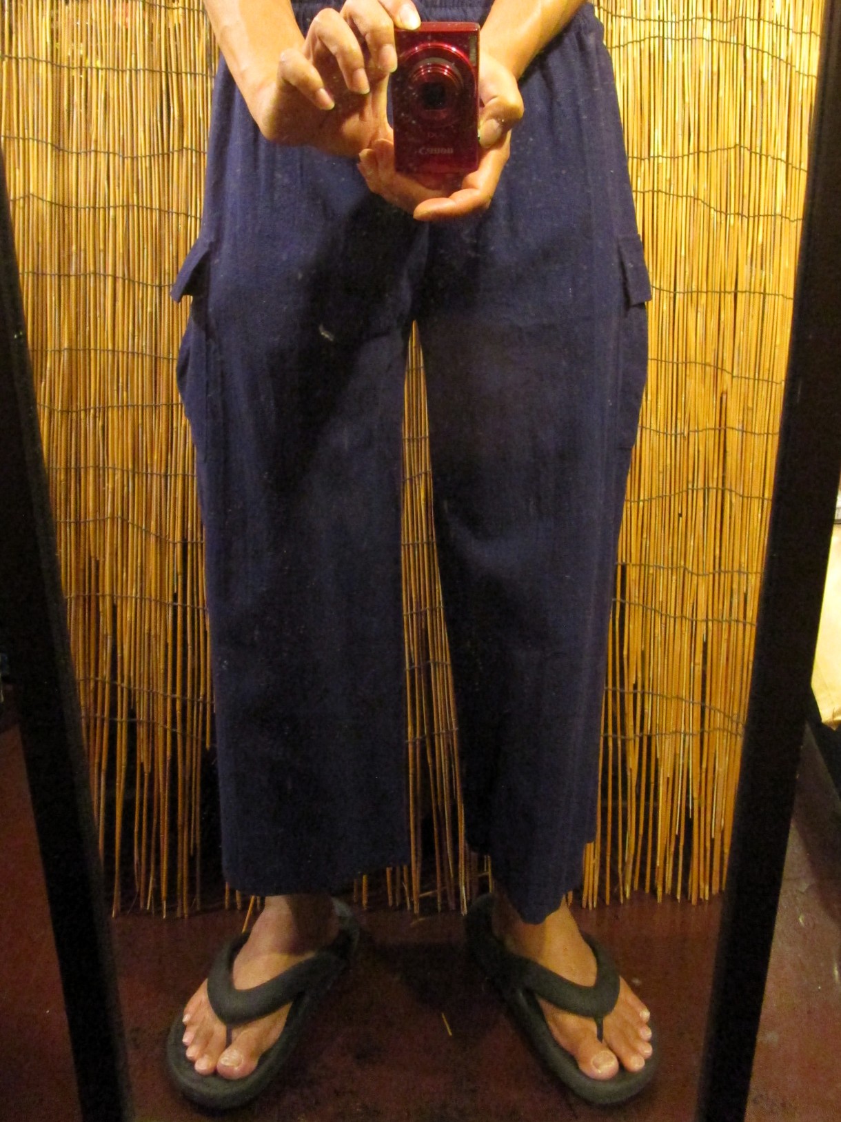 画像: 無地＊コットン素材＊カーゴタイプ＊半端丈パンツ