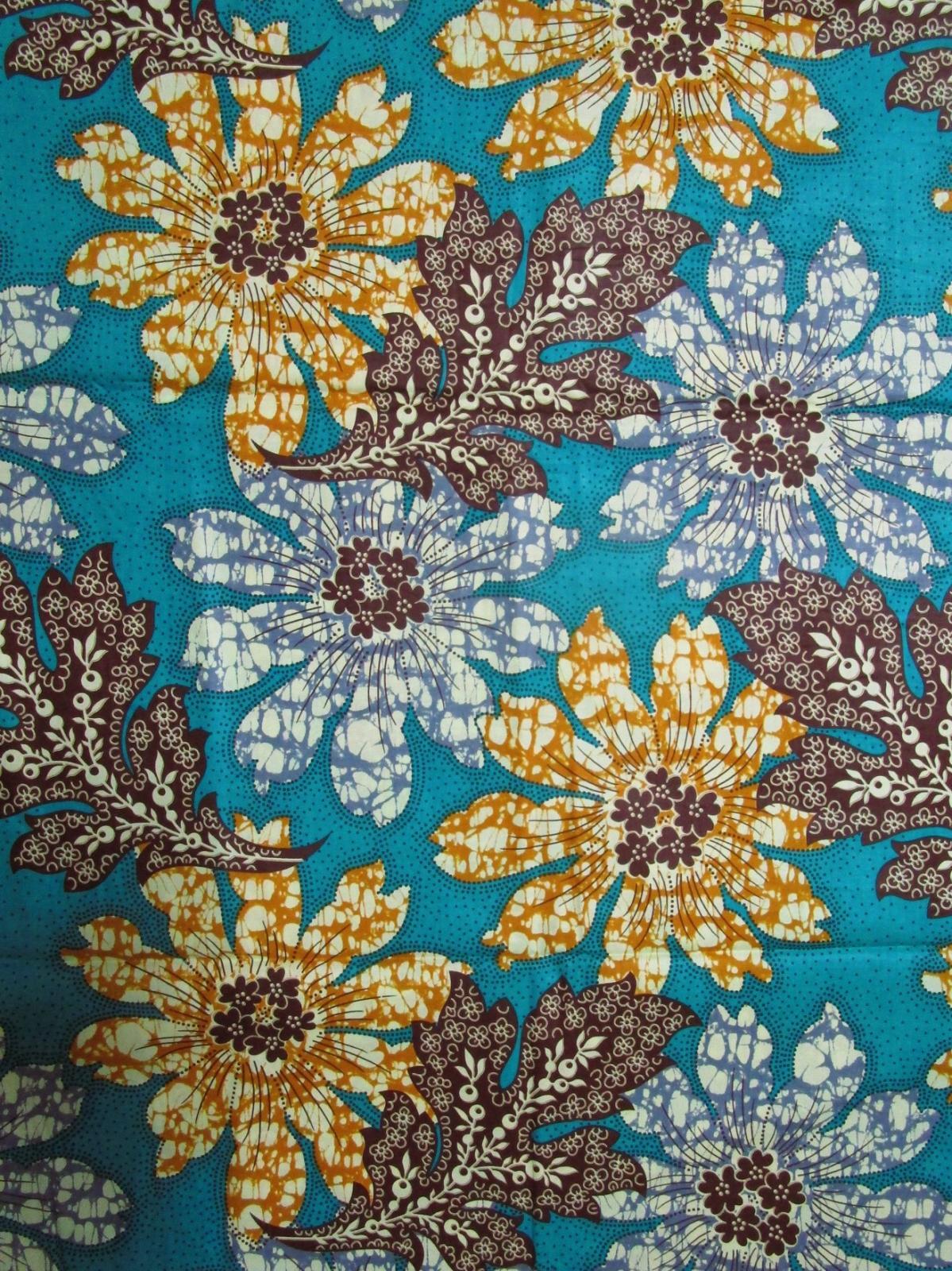 画像: アフリカンプリント生地 パーニュ