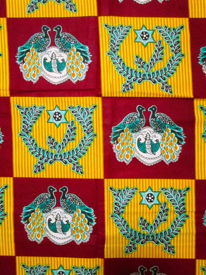 画像1: アフリカンプリント生地 パーニュ