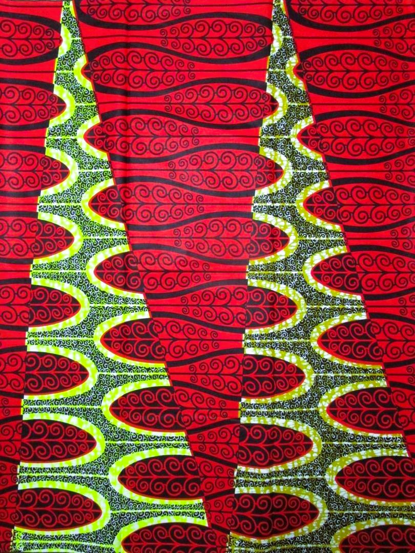 画像1: アフリカンプリント生地 パーニュ