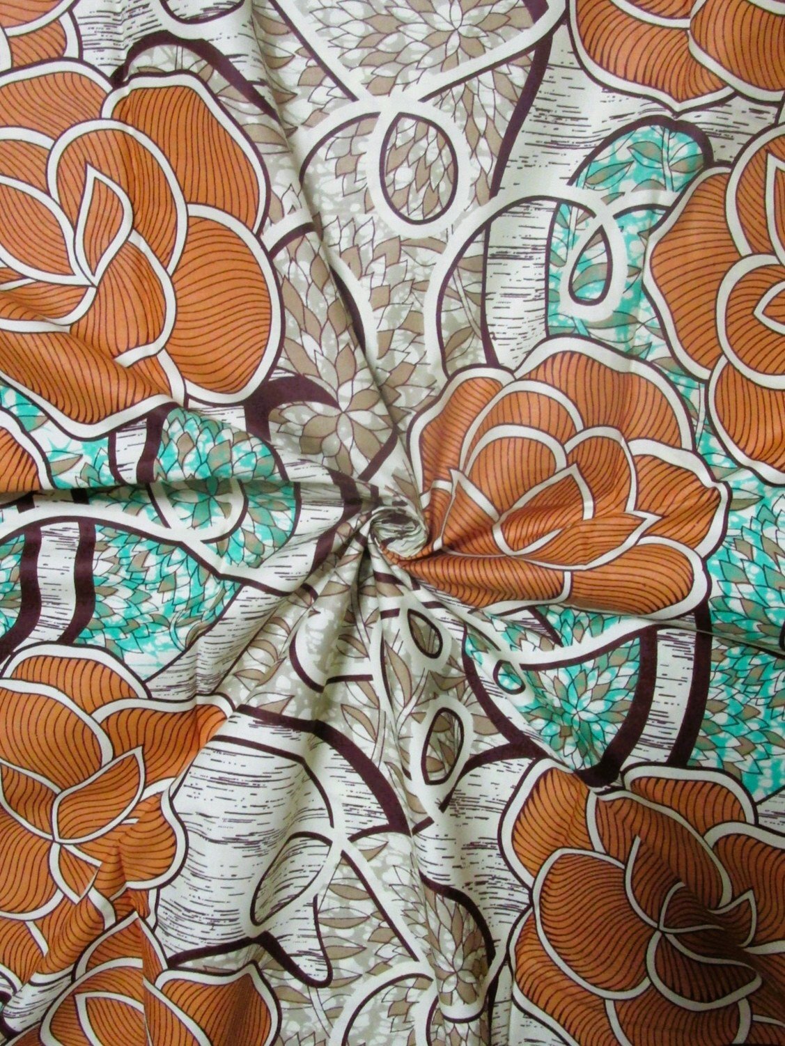 画像: アフリカンプリント生地 パーニュ